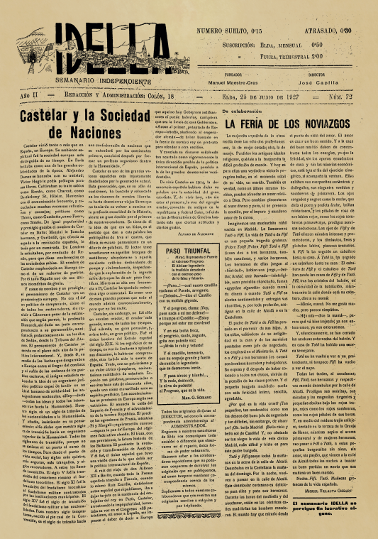 IDELLA Nº72 AÑO 1926