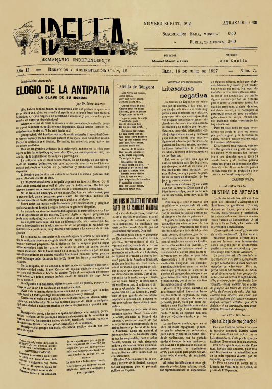 IDELLA Nº75 AÑO 1926