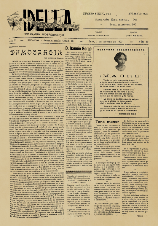 IDELLA Nº85 AÑO 1926