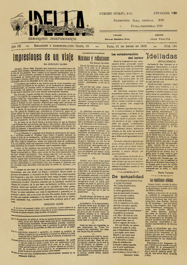 IDELLA Nº101 AÑO 1926