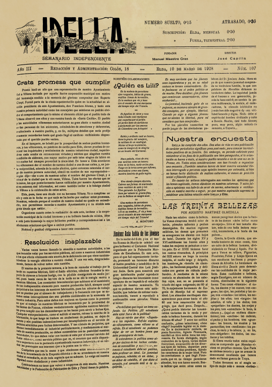 IDELLA Nº107 AÑO 1926