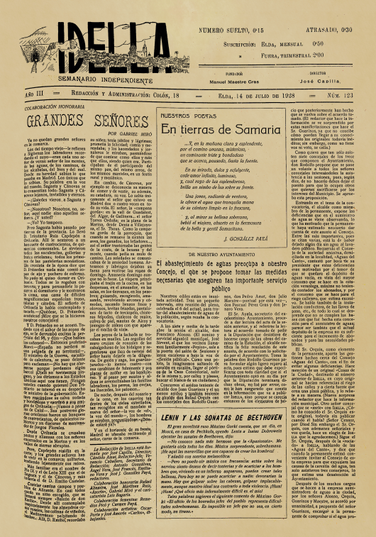 IDELLA Nº123 AÑO 1926