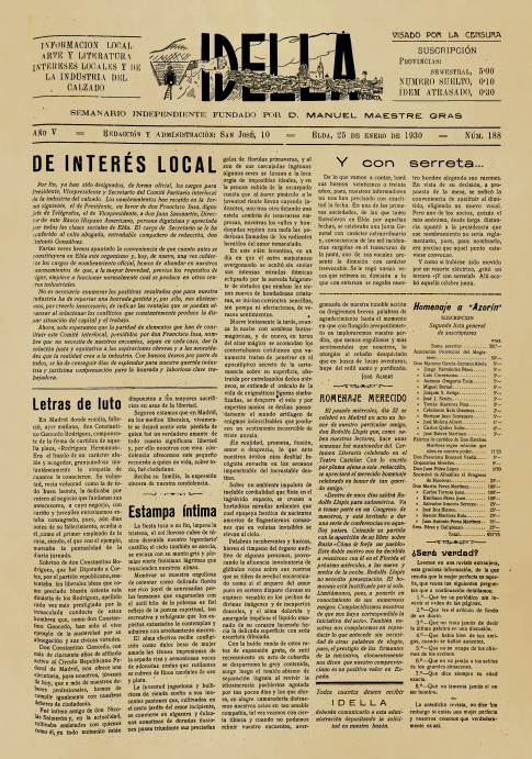 IDELLA Nº188 AÑO 1926