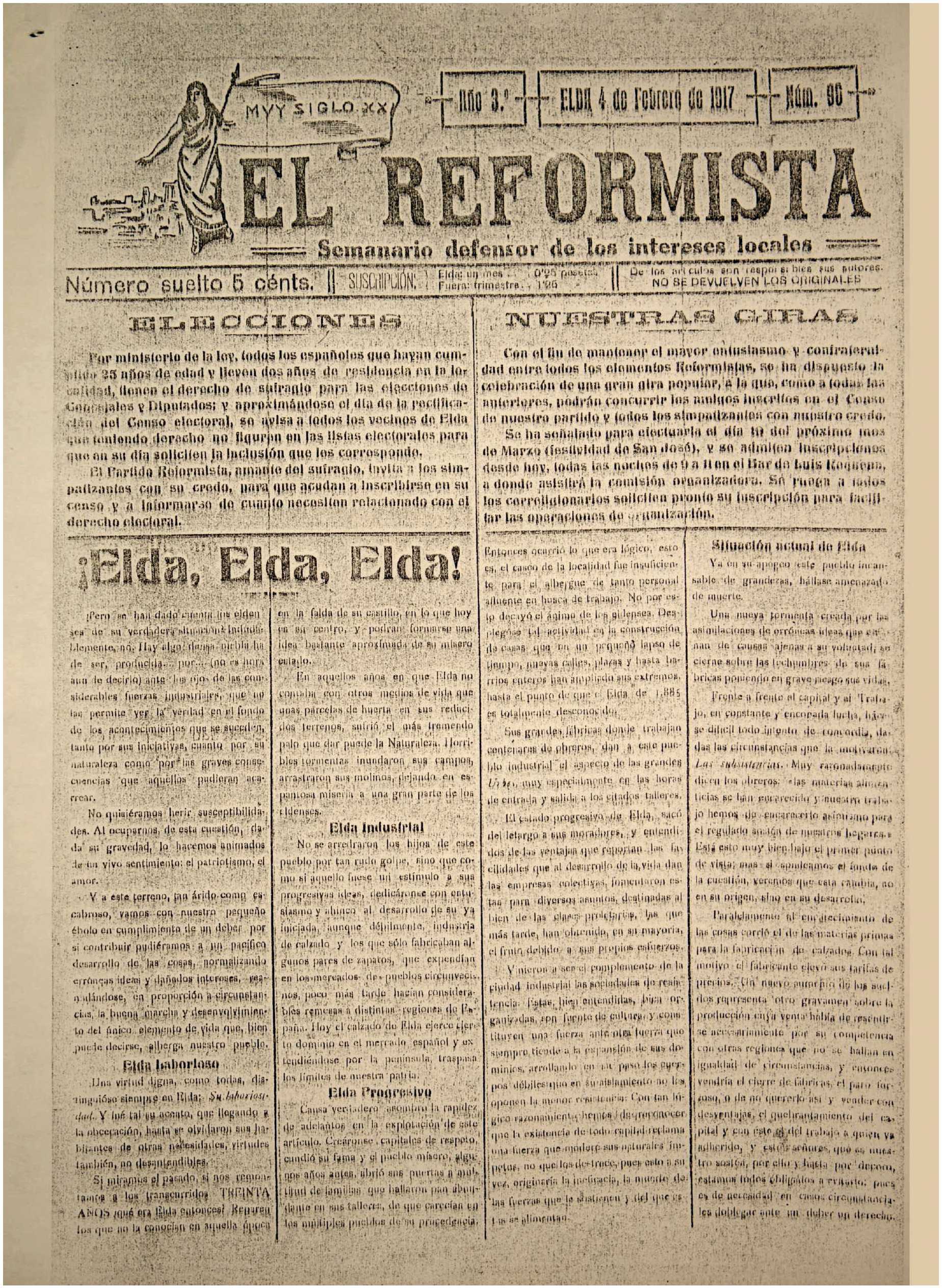 EL REFORMISTA Nº 90 AÑO 1917
