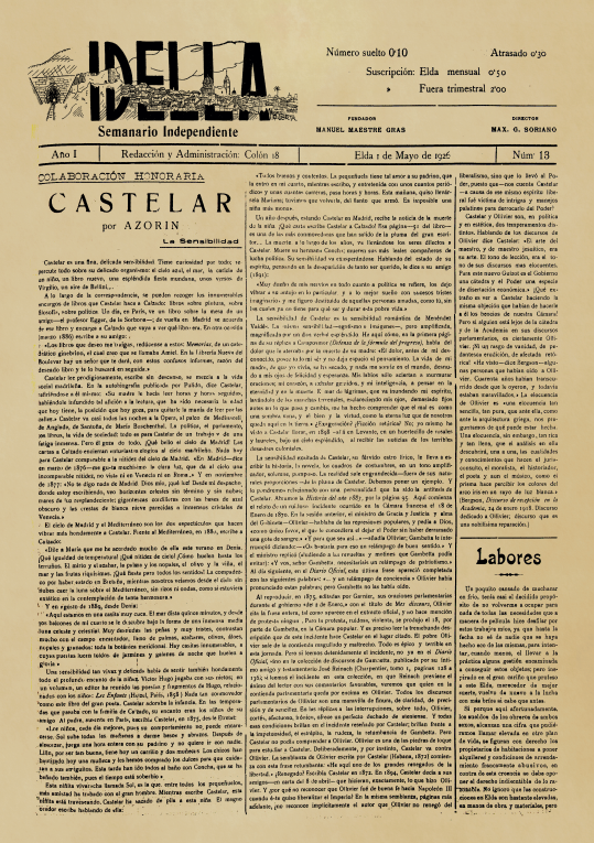 IDELLA  Nº13 AÑO 1926