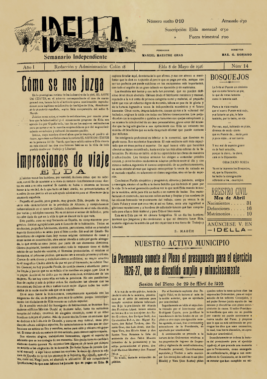 IDELLA Nº14 AÑO 1926