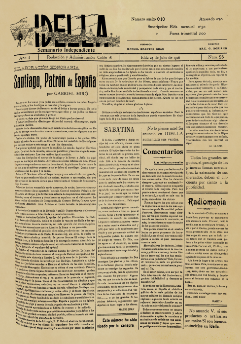 IDELLA Nº25 AÑO 1926
