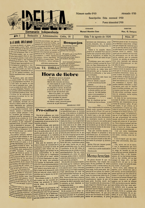 IDELLA Nº27 AÑO 1926