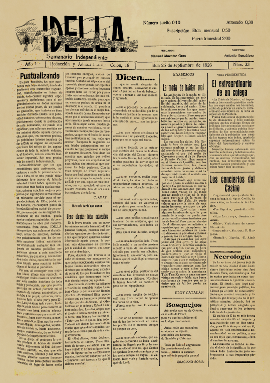 IDELLA Nº33 AÑO 1926
