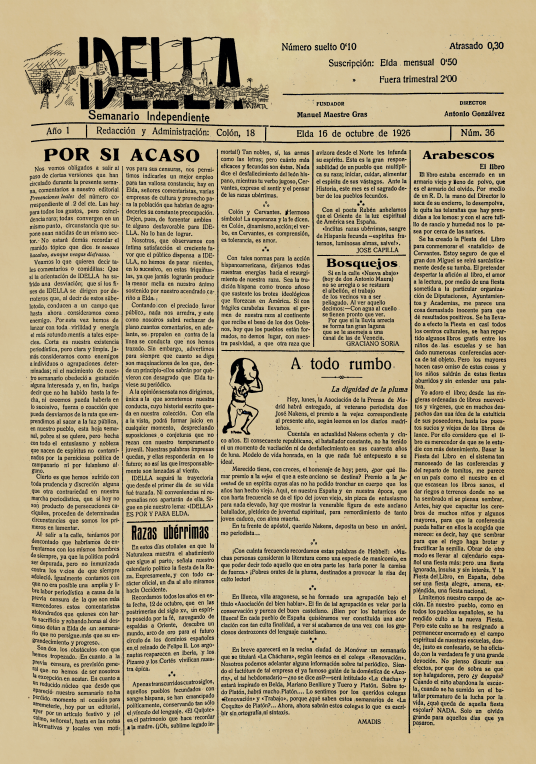 IDELLA Nº36 AÑO 1926